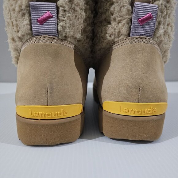 NEW Larroude Vail Ankle Bootie Womens 11 Tan Leather Waterproof Shearling Winter - Picture 7 of 13